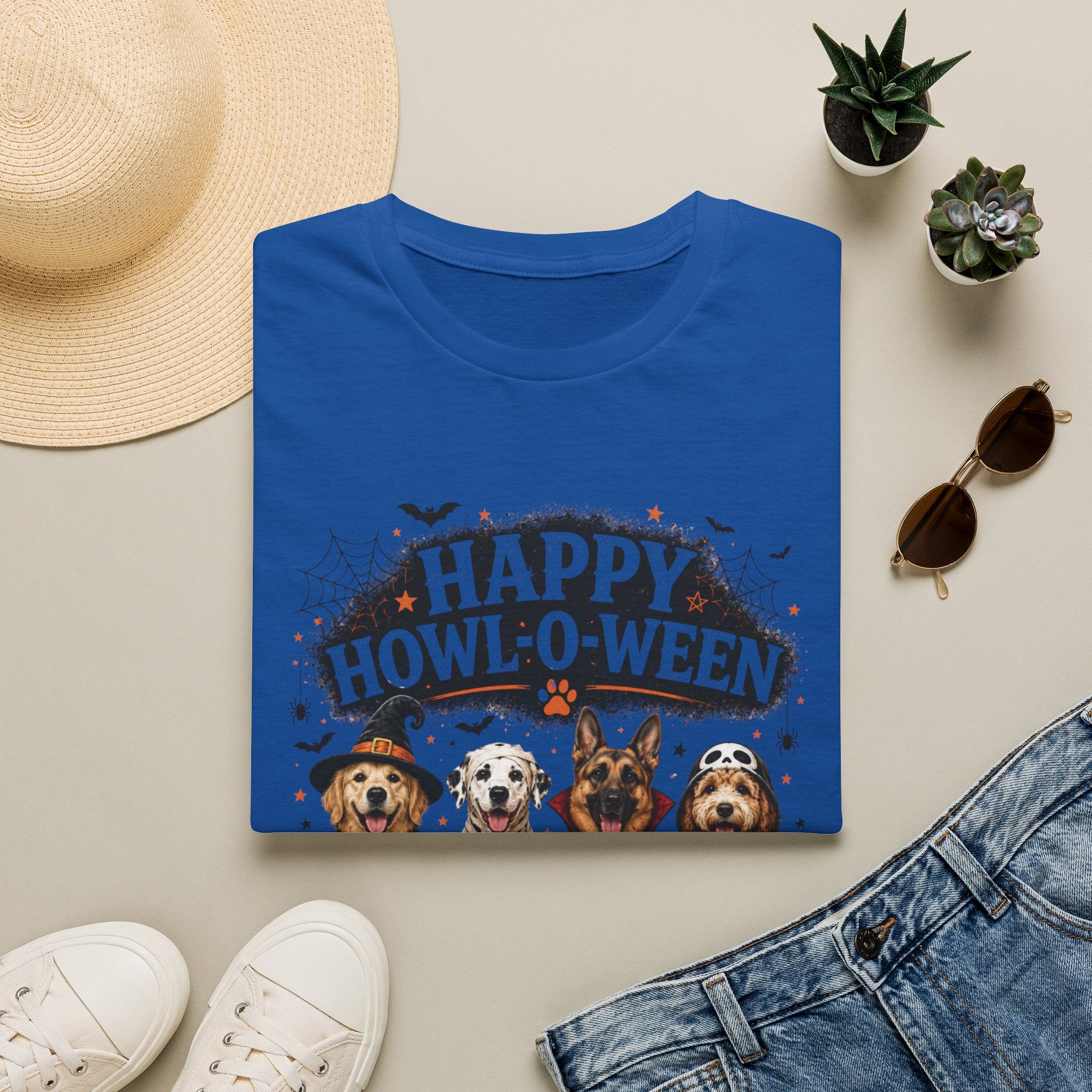 Happy Howl-O-Ween T-Shirt — Cute Dogs Halloween Graphic Tee