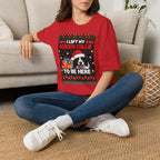 I Left My Border Collie to Be Here Christmas T-Shirt