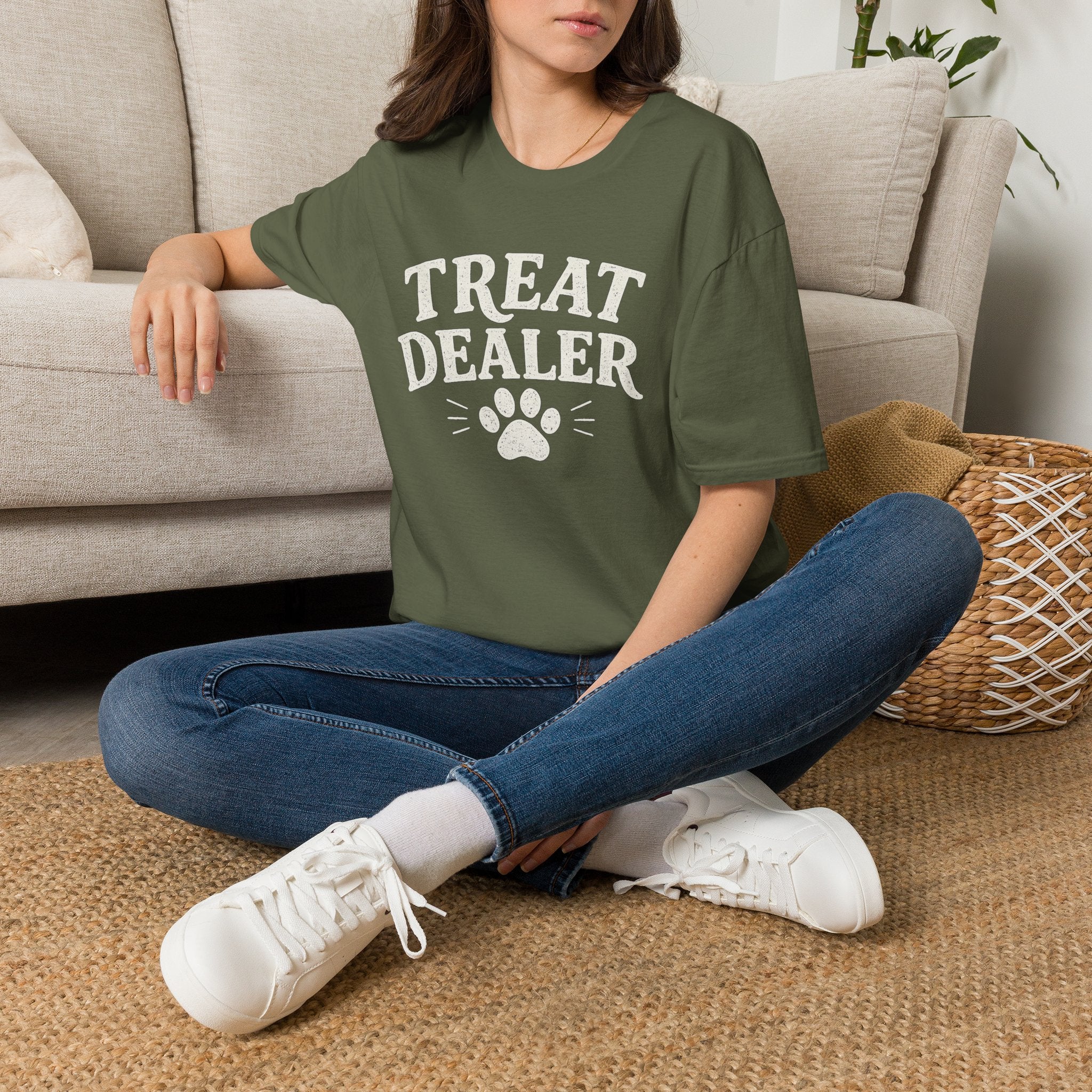 Treat Dealer T-Shirt — Funny Pet Treats Paw Print Tee for Dog & Cat Lovers