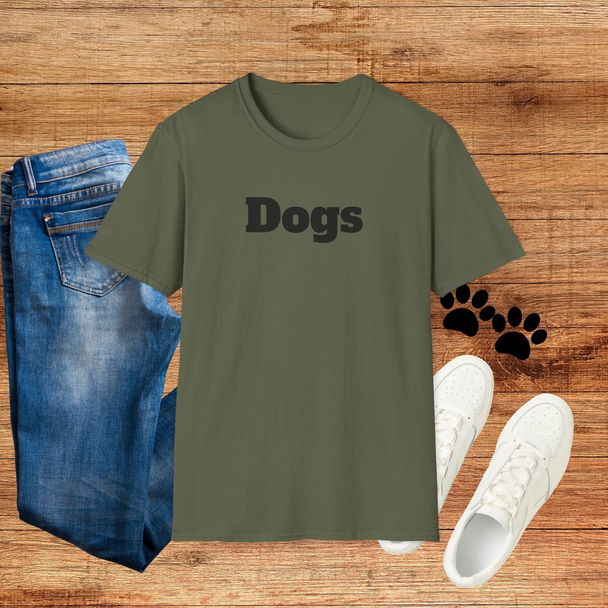 Dogs T-Shirt — Minimalist Dog Lover Tee