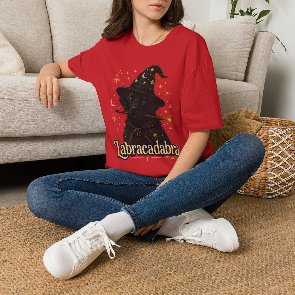 Labracadabra T-Shirt — Witch Hat Black Lab Halloween Tee