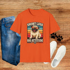 Pug T-Shirt — Short Legs, Big Attitude Retro Dog Tee