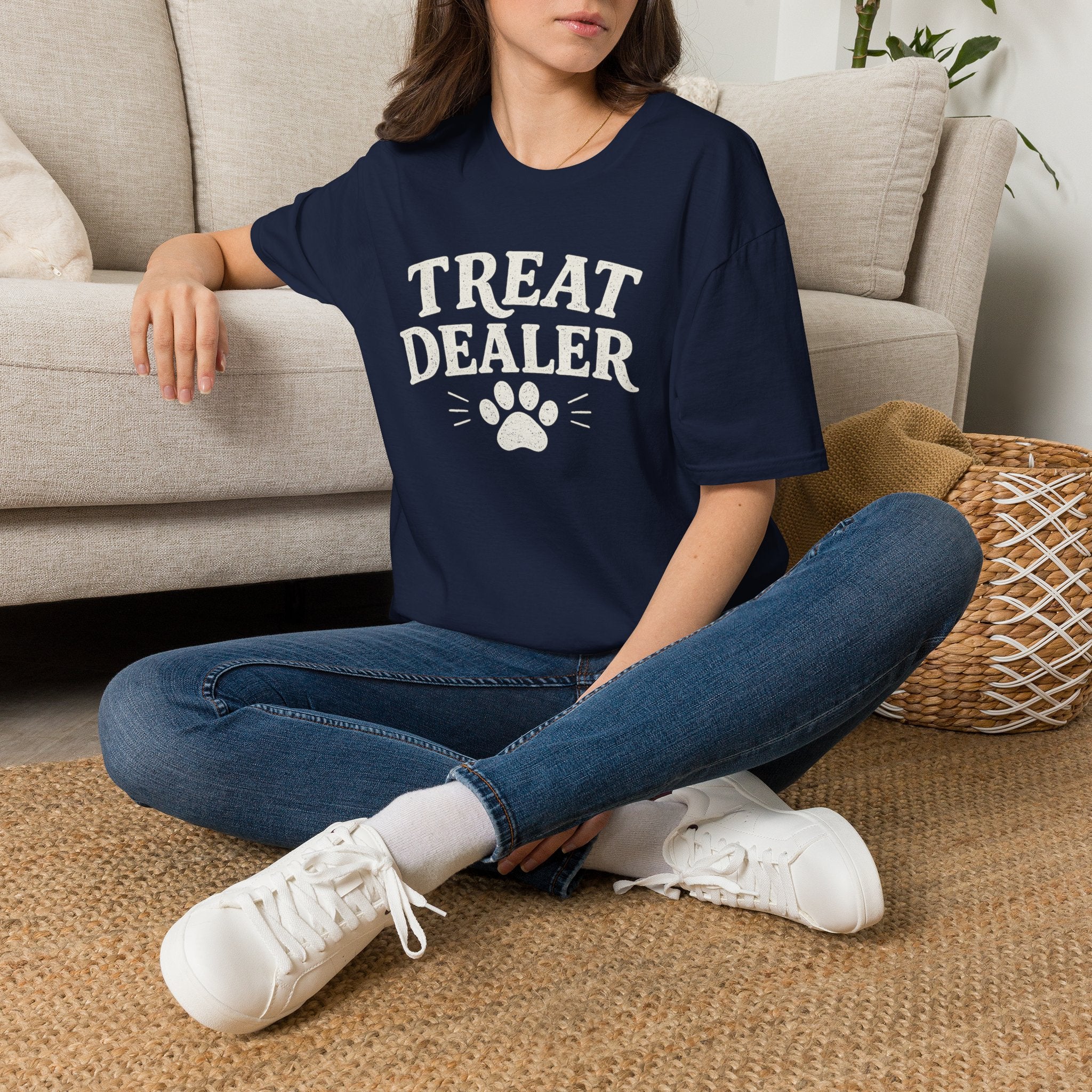 Treat Dealer T-Shirt — Funny Pet Treats Paw Print Tee for Dog & Cat Lovers