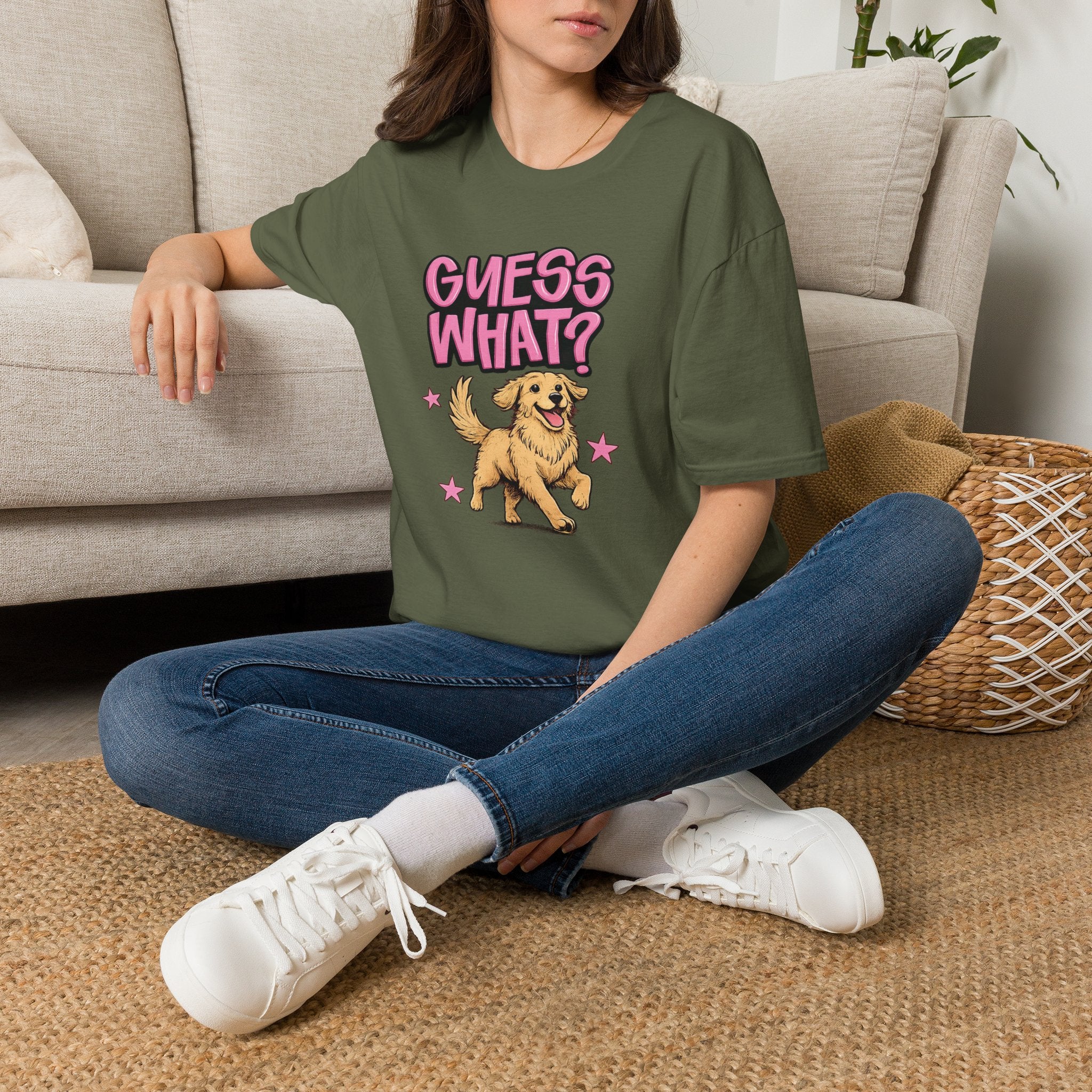 Guess What? Golden Retriever T-Shirt — Cute Dog Graphic Tee
