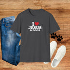 I  Love Jesus & Dogs T-Shirt – Christian Dog Lover Tee