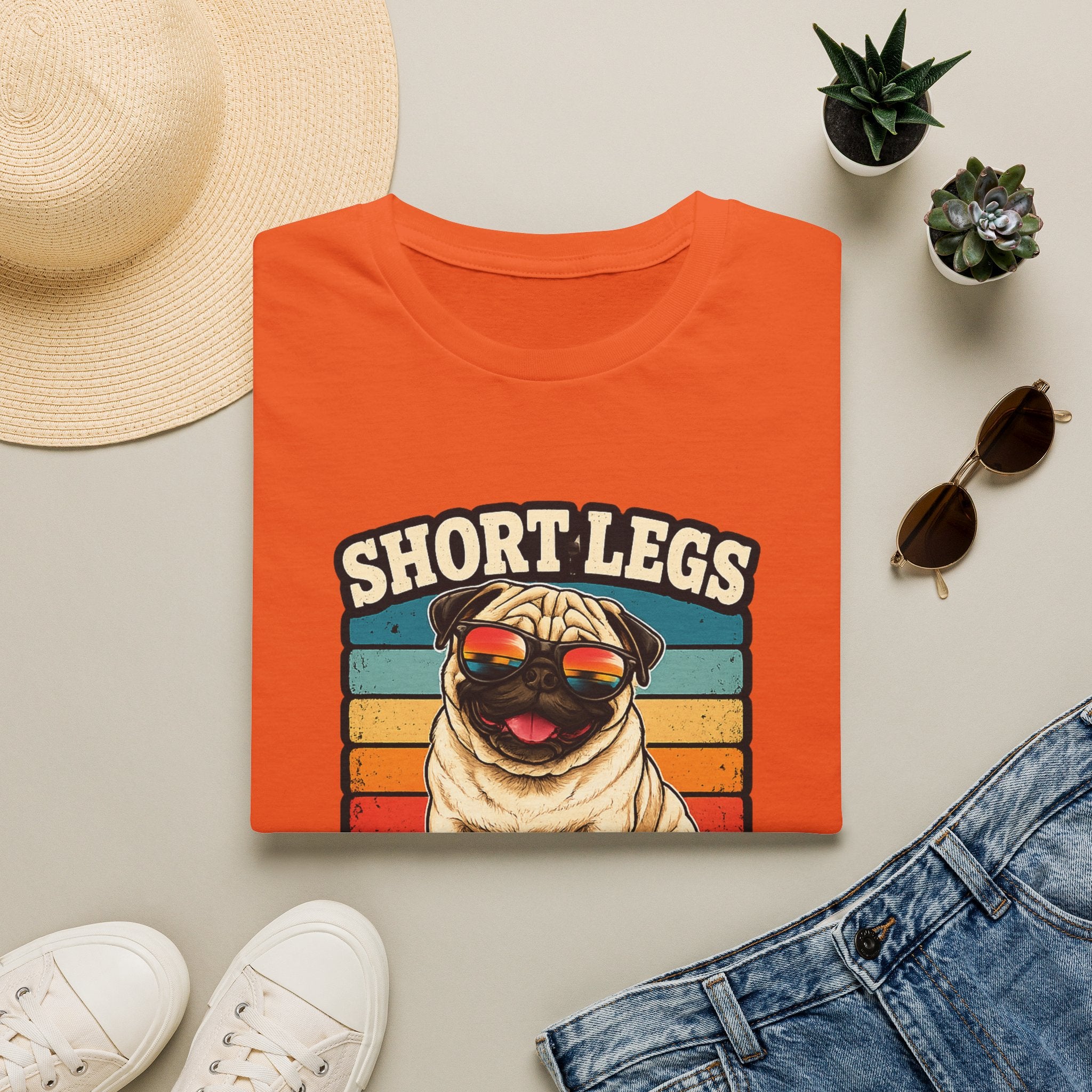 Pug T-Shirt — Short Legs, Big Attitude Retro Dog Tee