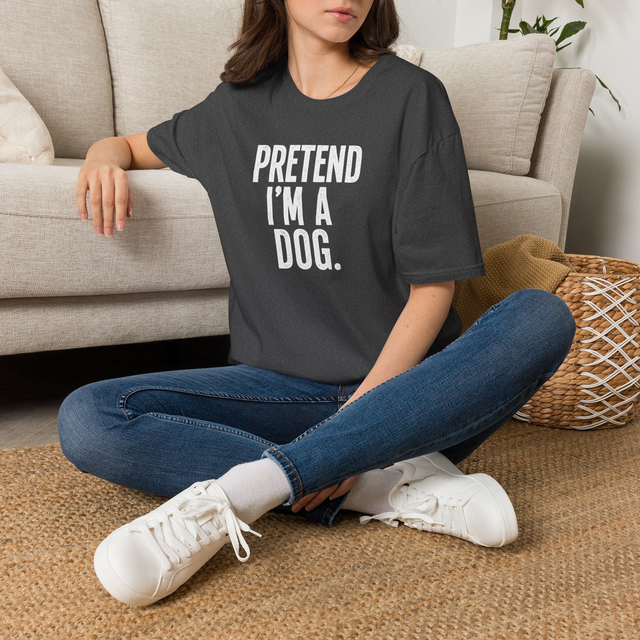 Pretend I'm a Dog Halloween costume Funny Statement Tee