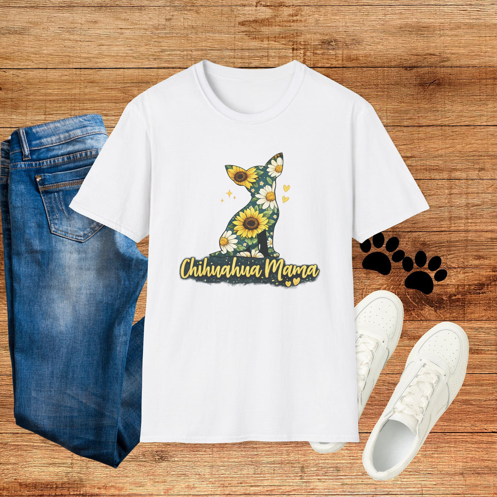 Sunflower Chihuahua Mama T-Shirt