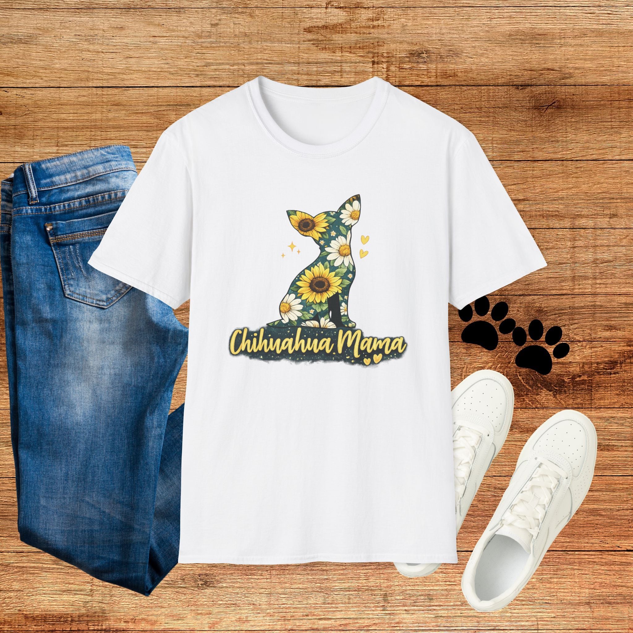 Sunflower Chihuahua Mama T-Shirt