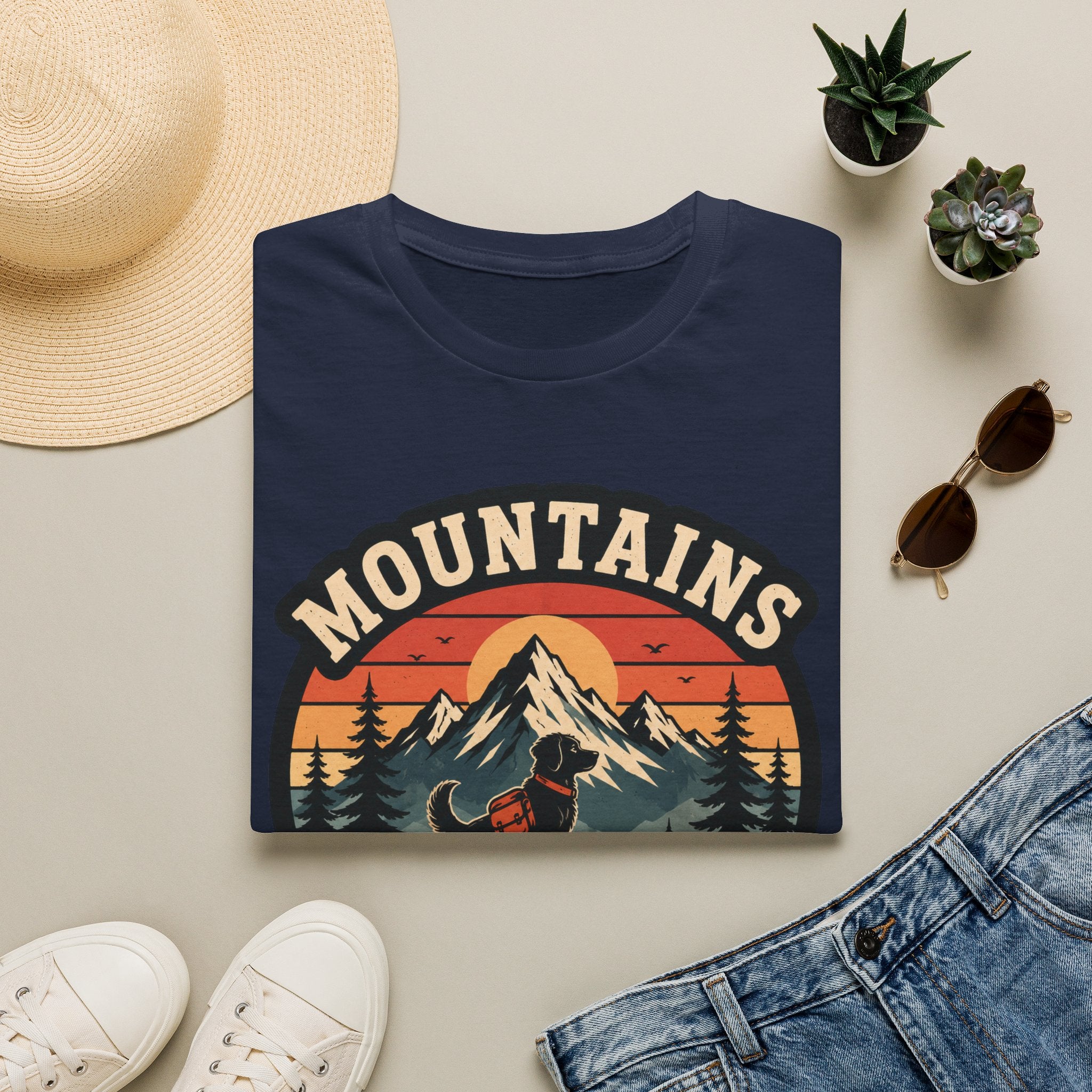 Mountains Aren't Just Funny They're Hill Areas T-Shirt — Retro Hiking Graphic Tee