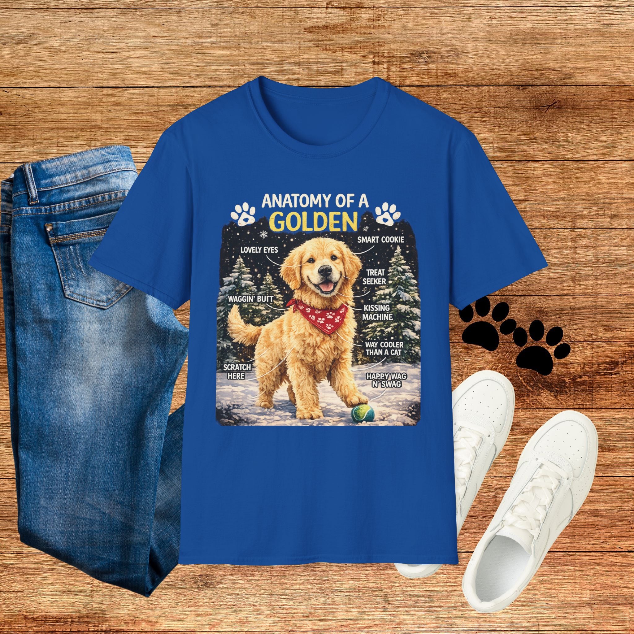 Anatomy of a Golden T-Shirt – Funny Golden Retriever Dog Tee