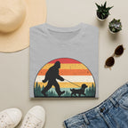 Bigfoot's Best Friend Retro Sunset Tee