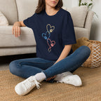 Pastel Paw Heart Trio Tee (Pet Lover Gift)