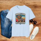Dachshund Short Legs, Big Attitude Retro Stripe T-Shirt
