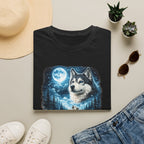 Wolf Moon T-Shirt — Majestic Husky Forest Night Tee