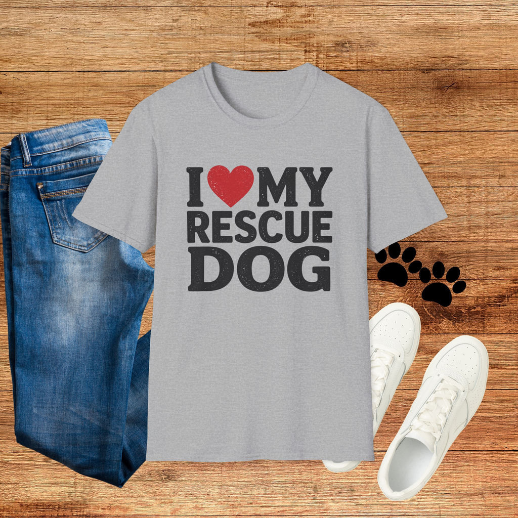 I Love My Rescue Dog T-Shirt
