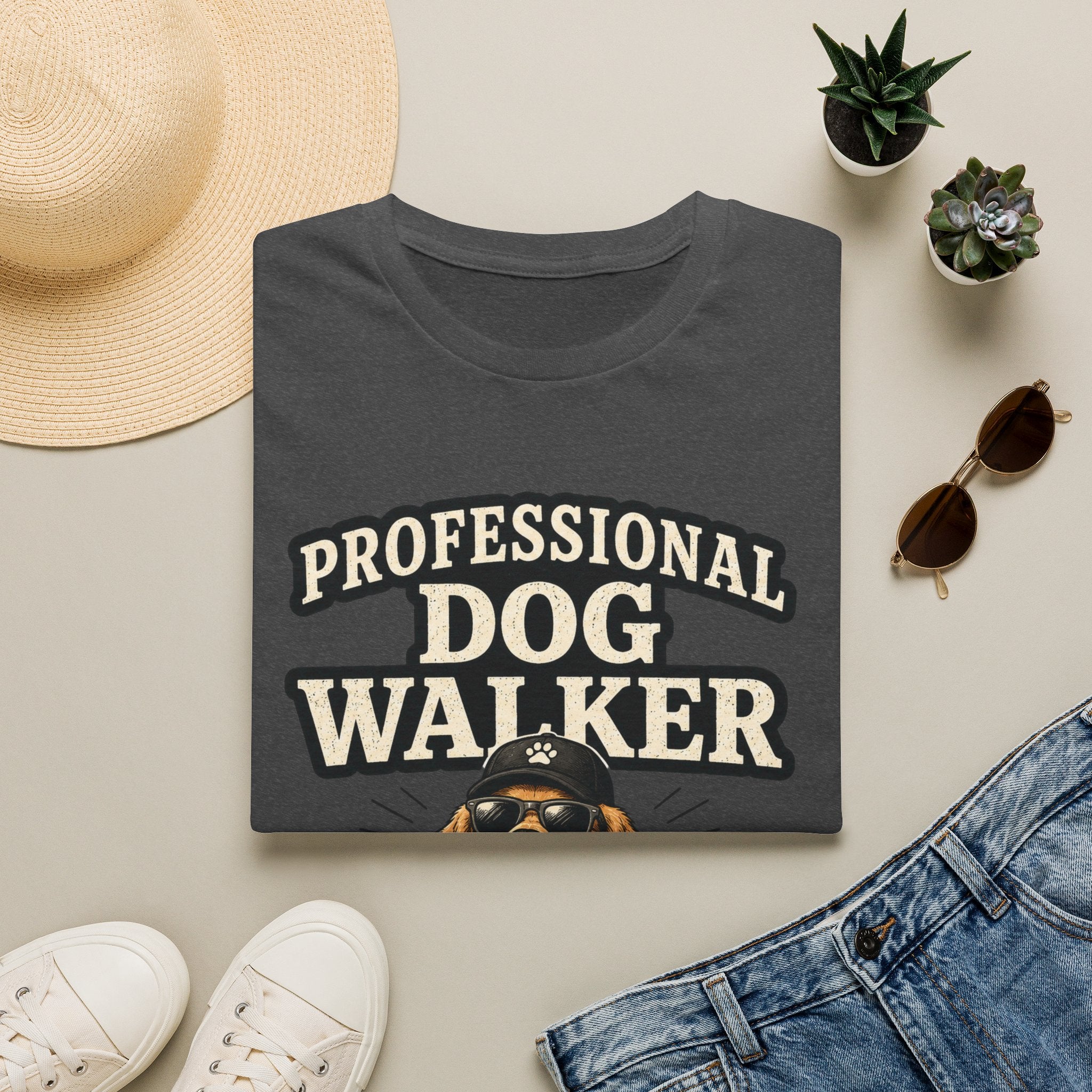Professional Dog Walker T-Shirt — Certified by Dogs Graphic Tee