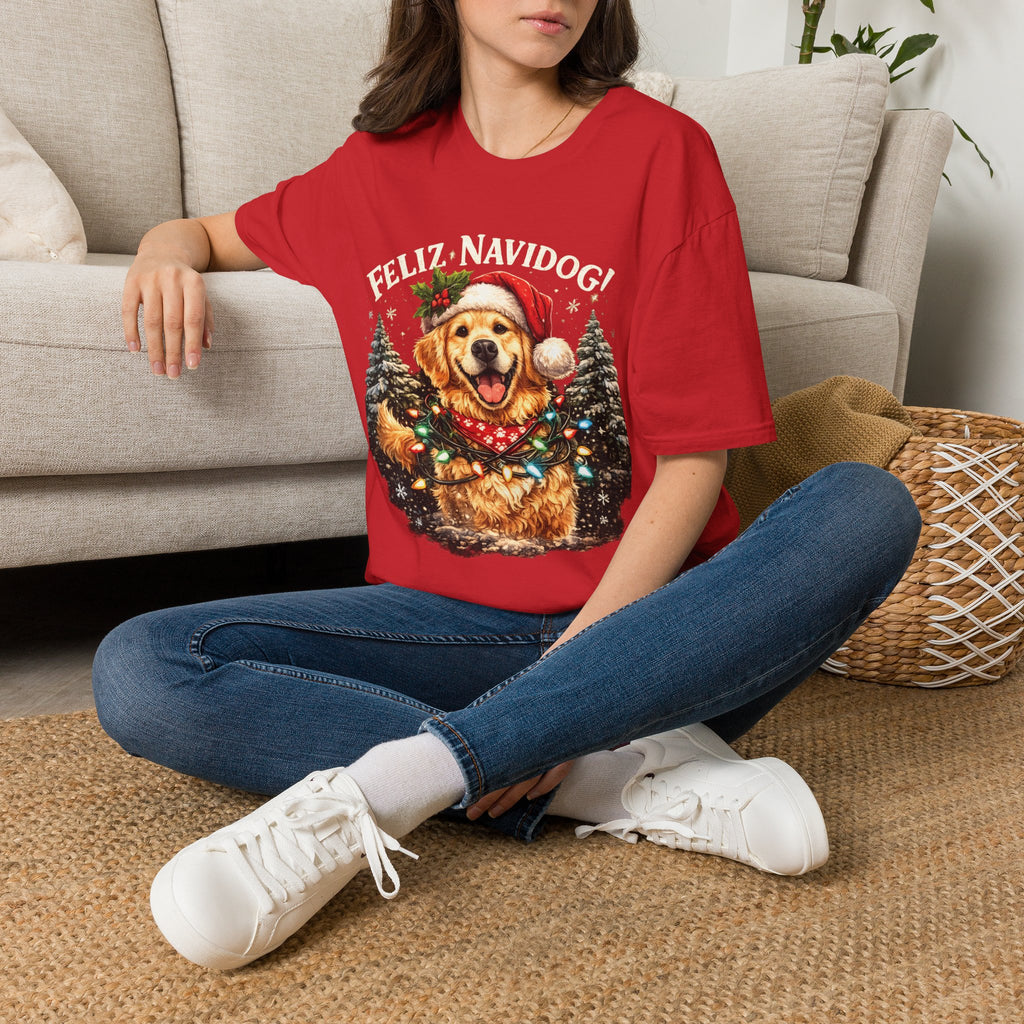 Feliz Navidog! Golden Retriever Holiday Tee