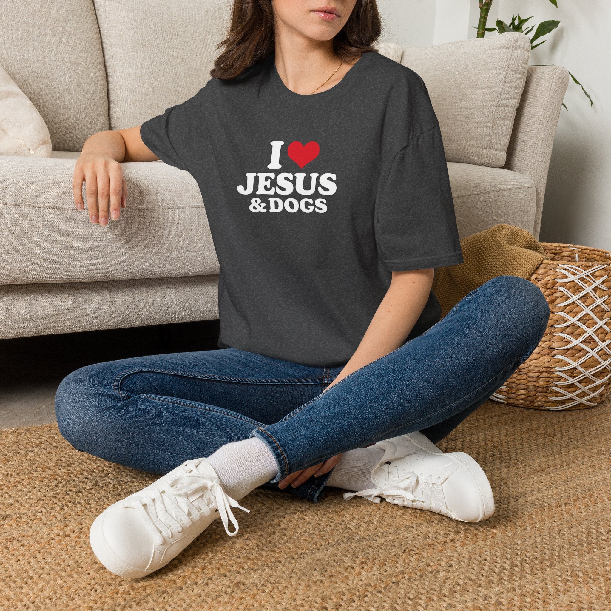 I  Love Jesus & Dogs T-Shirt – Christian Dog Lover Tee