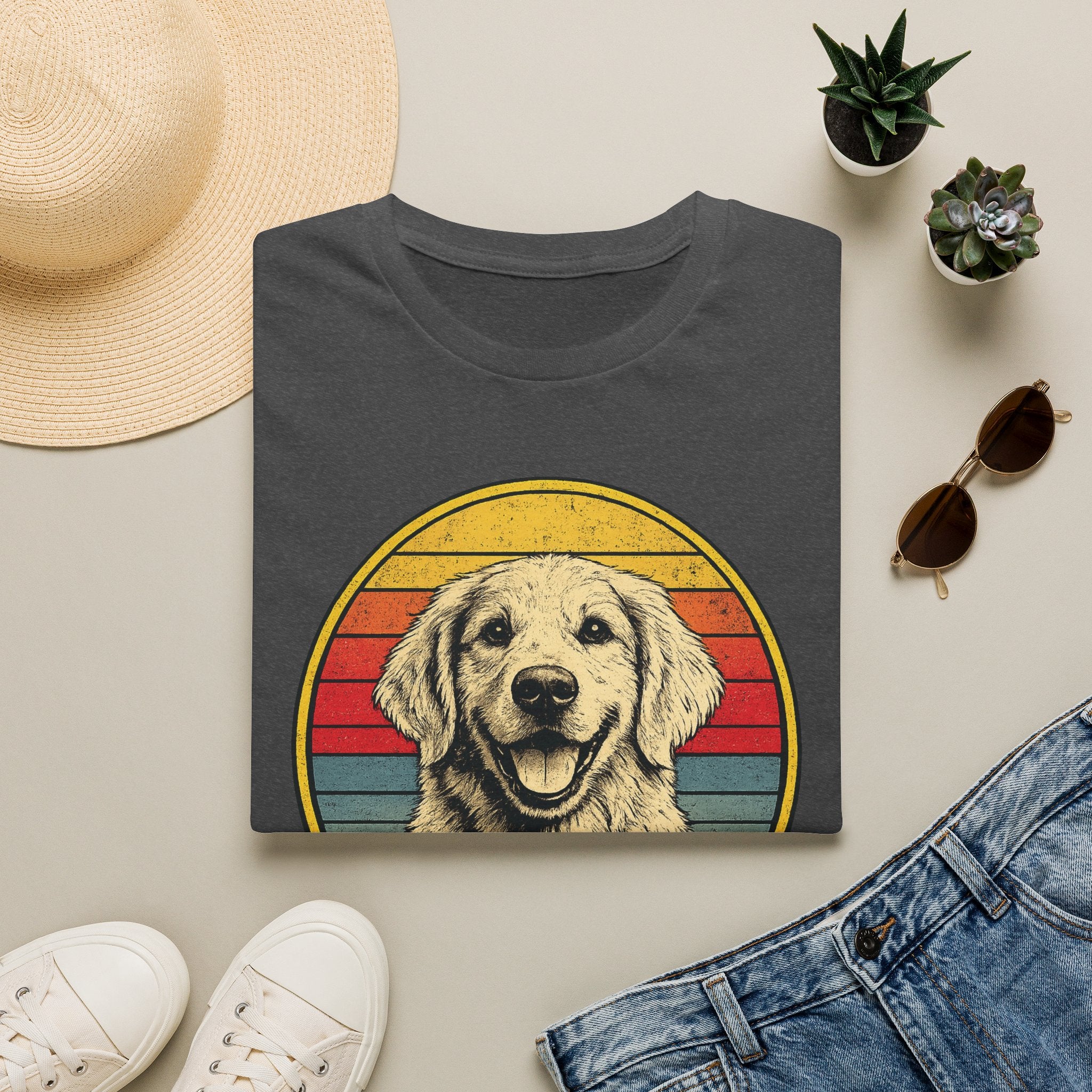 Retro "Show Me Your Doggies" Golden Retriever Tee
