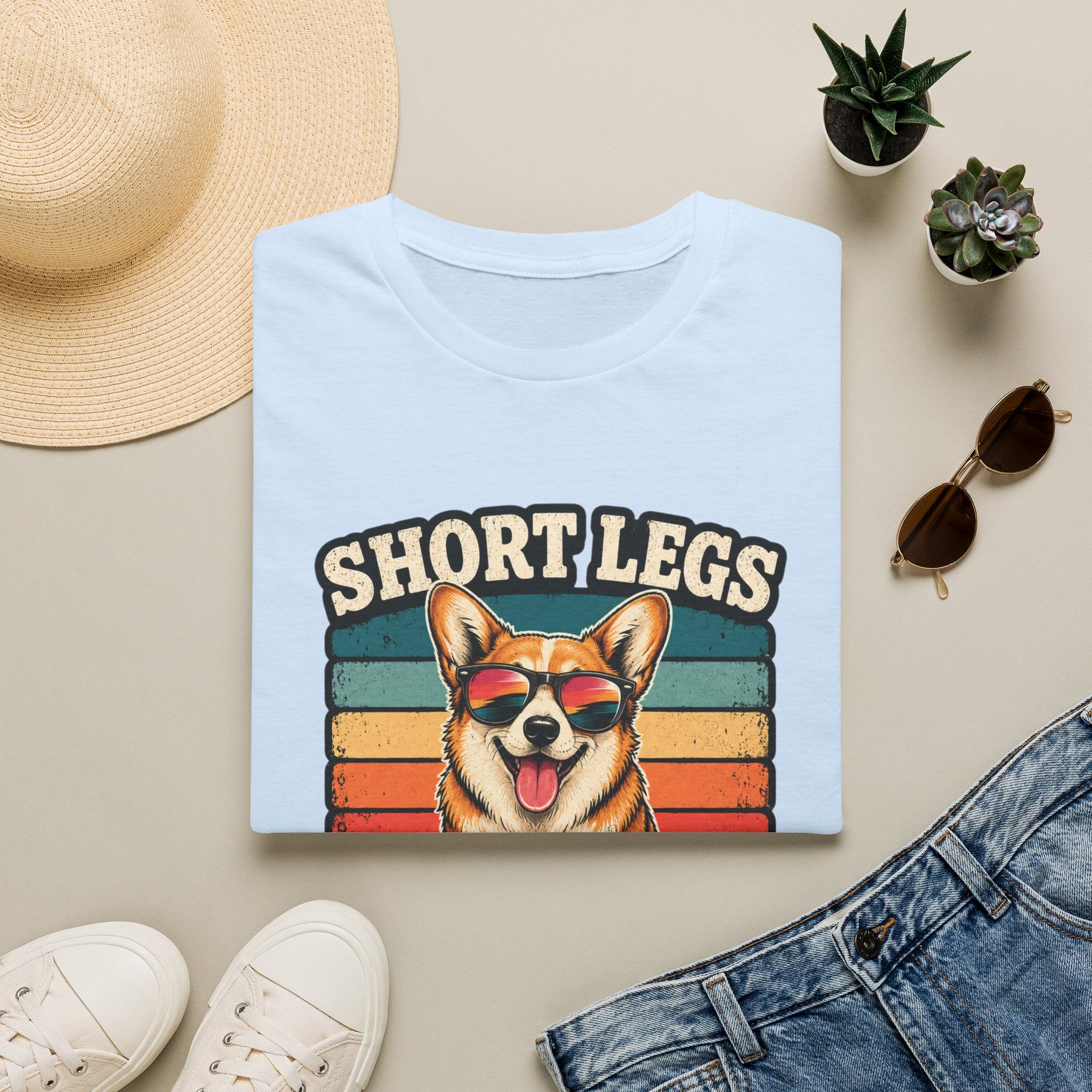 Corgi 'Short Legs, Big Attitude' T-Shirt