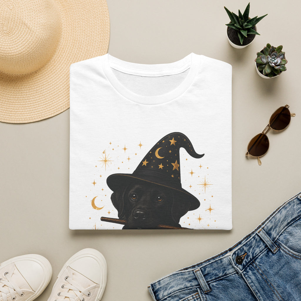 Labracadabra T-Shirt — Witch Hat Black Lab Halloween Tee