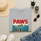 PAWS Dog Parody T-Shirt — Retro Beach Pup Graphic Tee for Dog Lovers