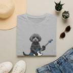 Dog Playing Electric Guitar T-Shirt – Cute Rocker Puppy Graphic Tee
