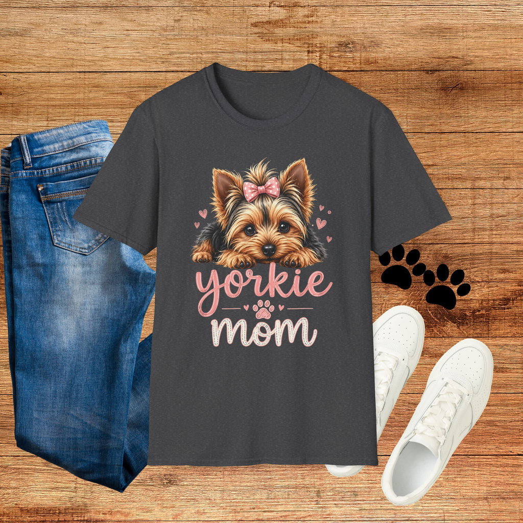 Yorkie Mom T-Shirt — Cute Yorkshire Terrier Puppy Tee