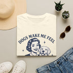Dogs Make Me Feel Less Murdery Vintage Retro Dog Lover Tee