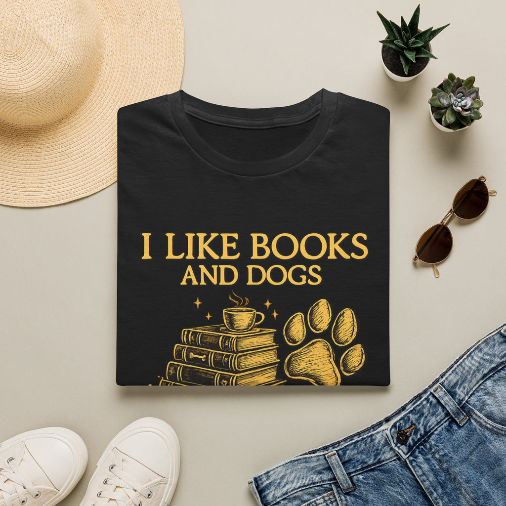 I Like Books and Dogs Graphic Tee (and Maybe 3 People)