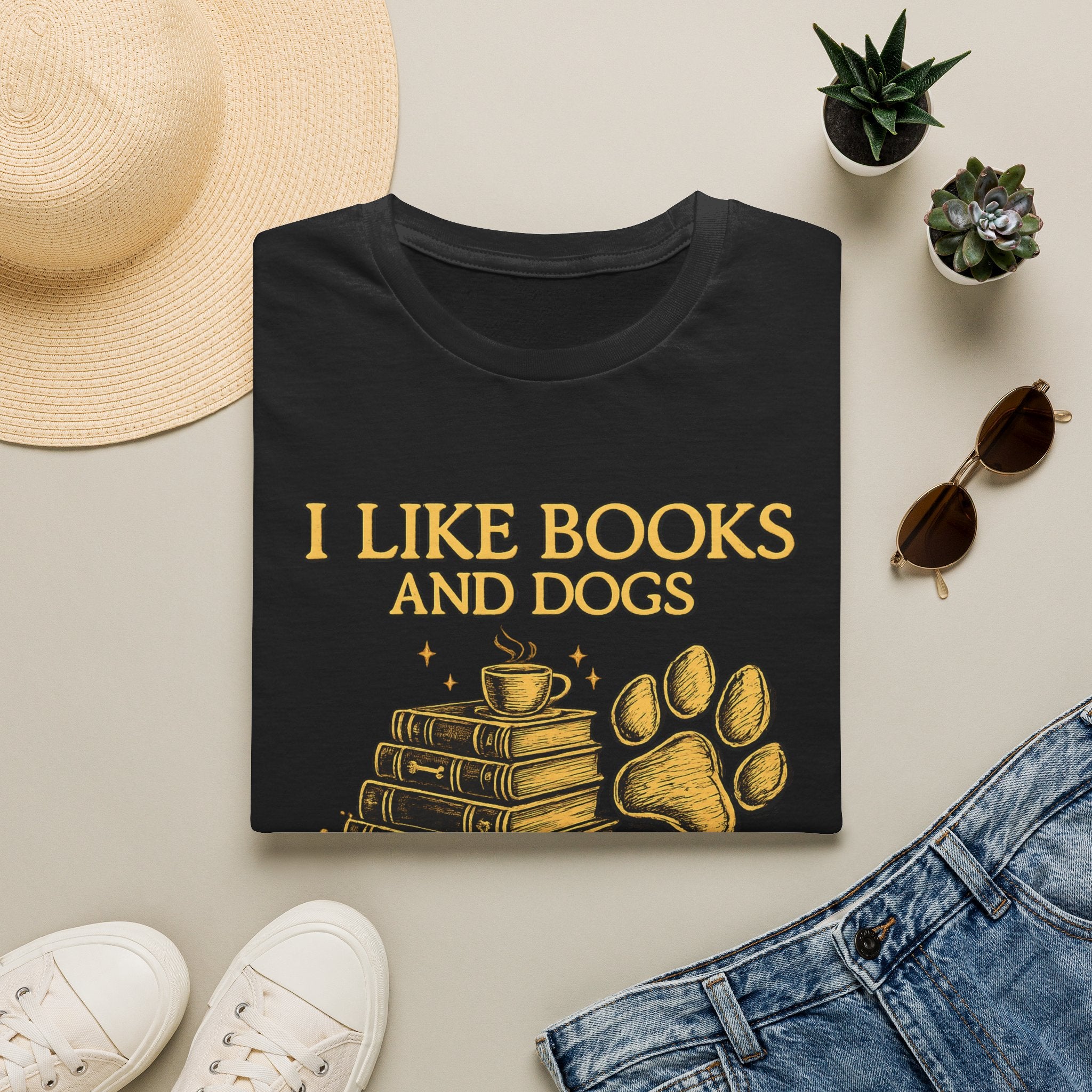 I Like Books and Dogs Graphic Tee (and Maybe 3 People)