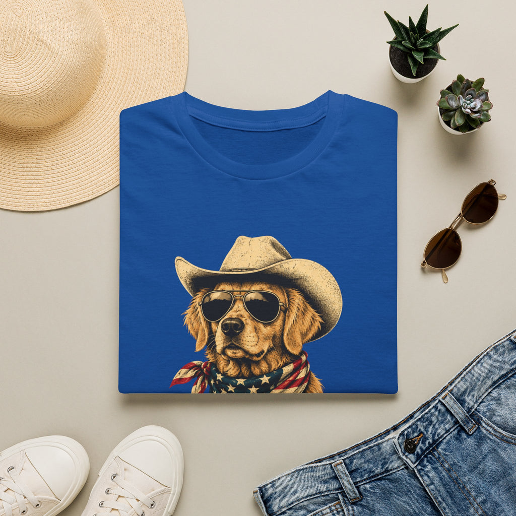 'Merica Dog T-Shirt — Patriotic Cowboy Golden Retriever Tee