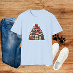 Christmas Dog Tree T-Shirt — Cute Holiday Puppies Pyramid Graphic Tee