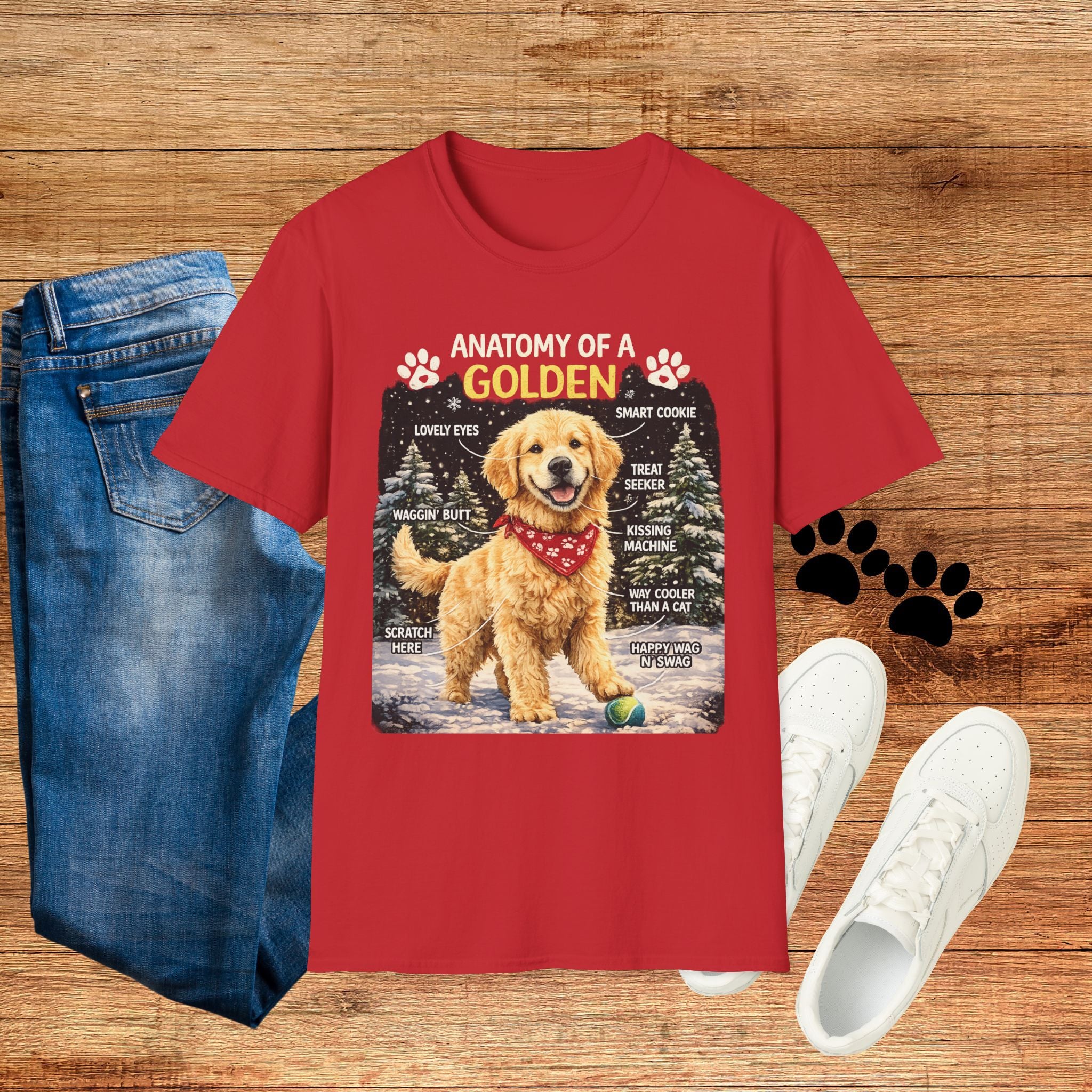 Anatomy of a Golden T-Shirt – Funny Golden Retriever Dog Tee