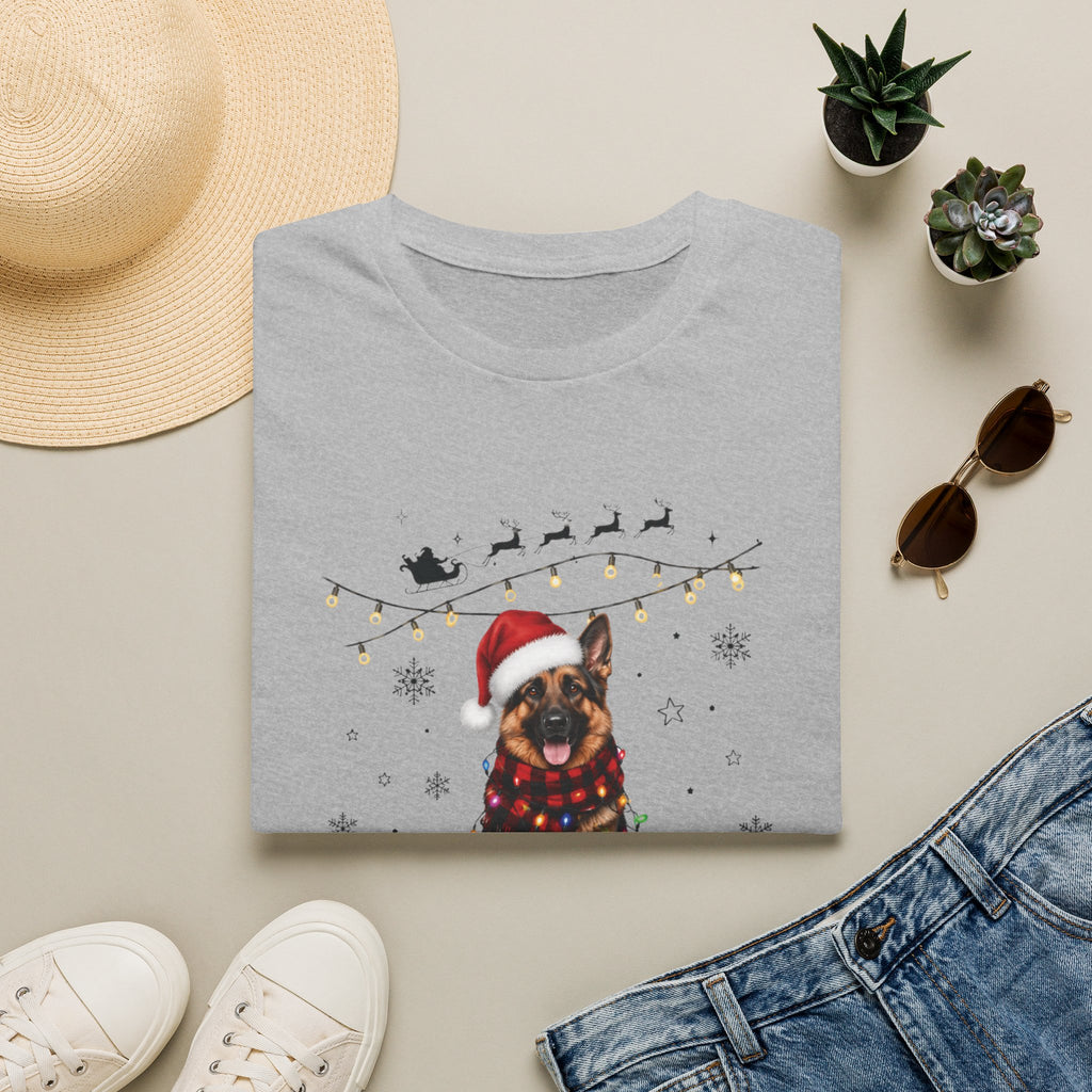 Christmas German Shepherd T‑Shirt — Merry Christmas Holiday Dog Tee