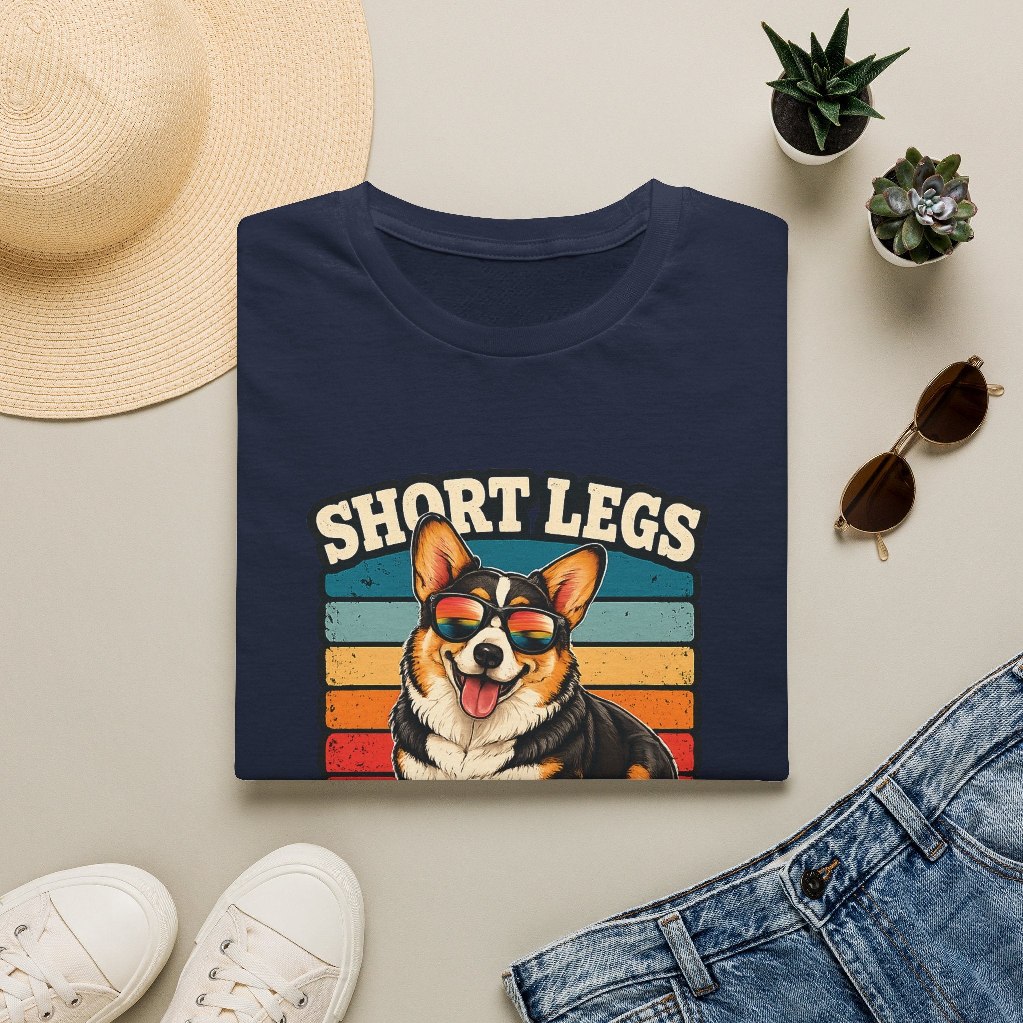 Corgi Short Legs, Big Attitude T-Shirt - Vintage Retro Dog Tee