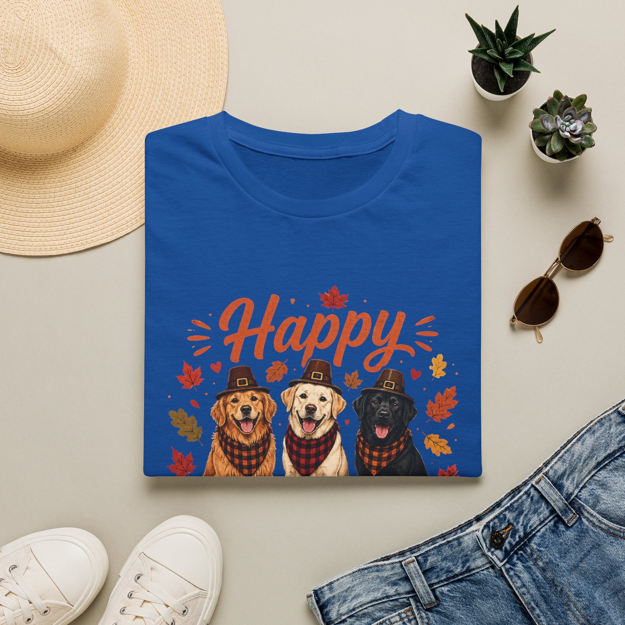 Dogsgiving T-Shirt — "Happy Dogsgiving" Thanksgiving Puppy Graphic Tee