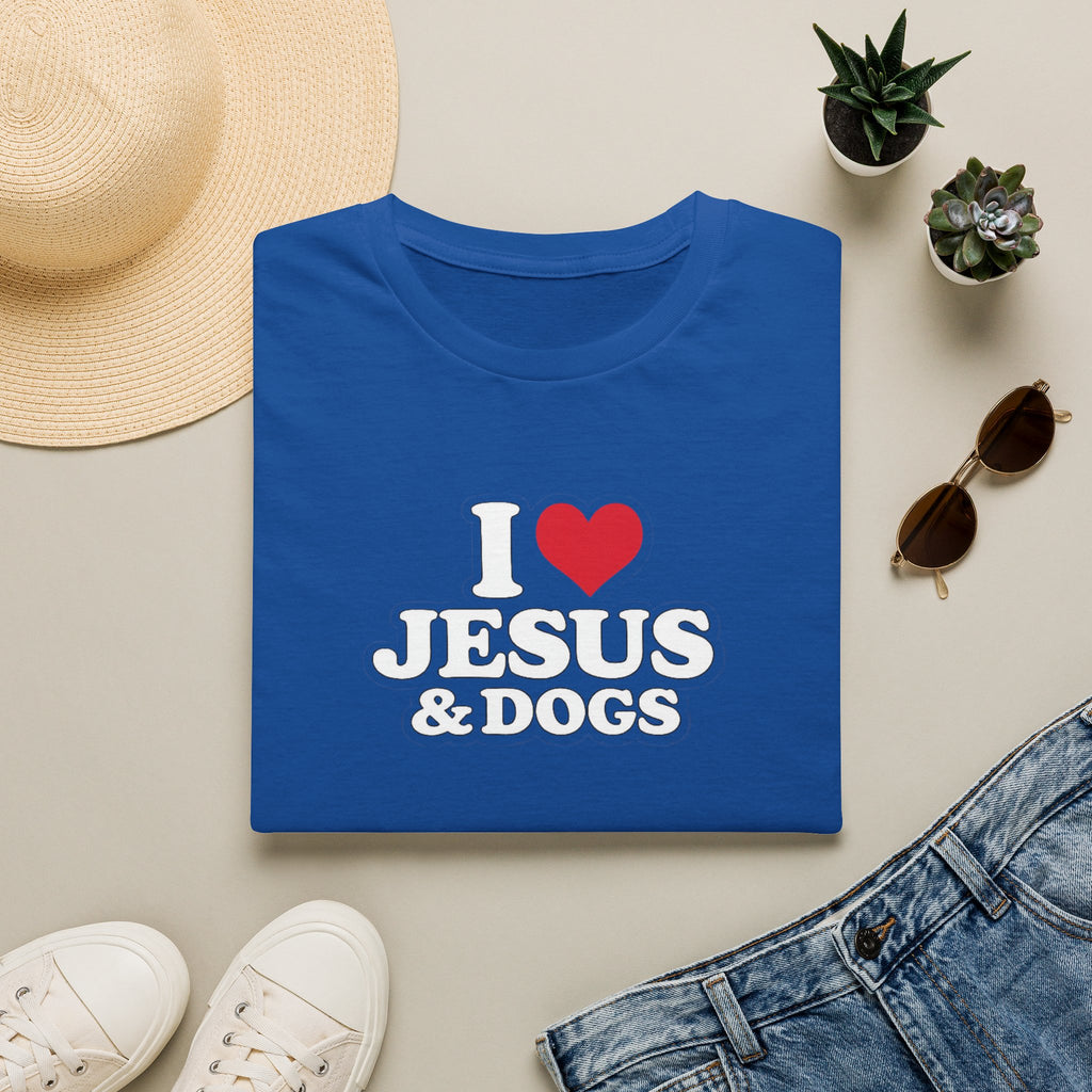 I  Love Jesus & Dogs T-Shirt – Christian Dog Lover Tee