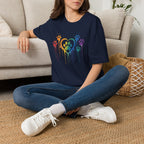 T-Shirt — Rainbow Paw Heart Tee (LGBTQ+ Pet Lover Pride Shirt)