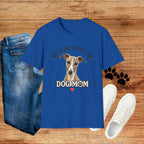 Whippet Dog Mom T-Shirt — Cute Whippet Portrait & Heart Graphic