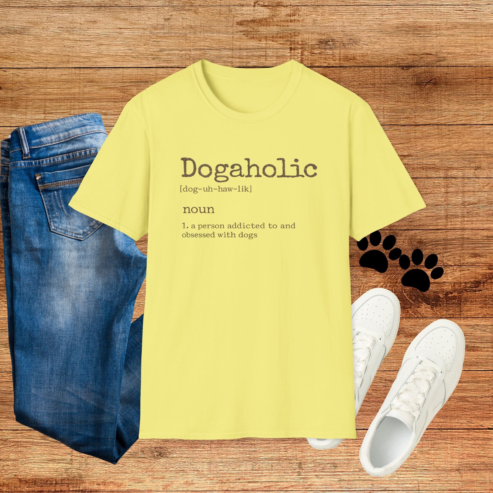 Dogaholic Definition Tee for Dog Lovers