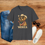 'Merica Dog T-Shirt — Patriotic Cowboy Golden Retriever Tee