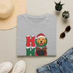 Christmas 'Ho Ho Ho' Dog T-Shirt — Festive Labrador, Pug & Frenchie Holiday Tee