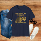 I Like Books and Dogs Graphic Tee (and Maybe 3 People)