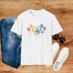 T-Shirt — Rainbow Paw Heart Tee (LGBTQ+ Pet Lover Pride Shirt)