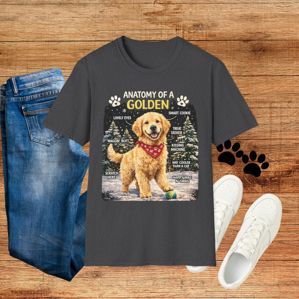 Anatomy of a Golden T-Shirt – Funny Golden Retriever Dog Tee