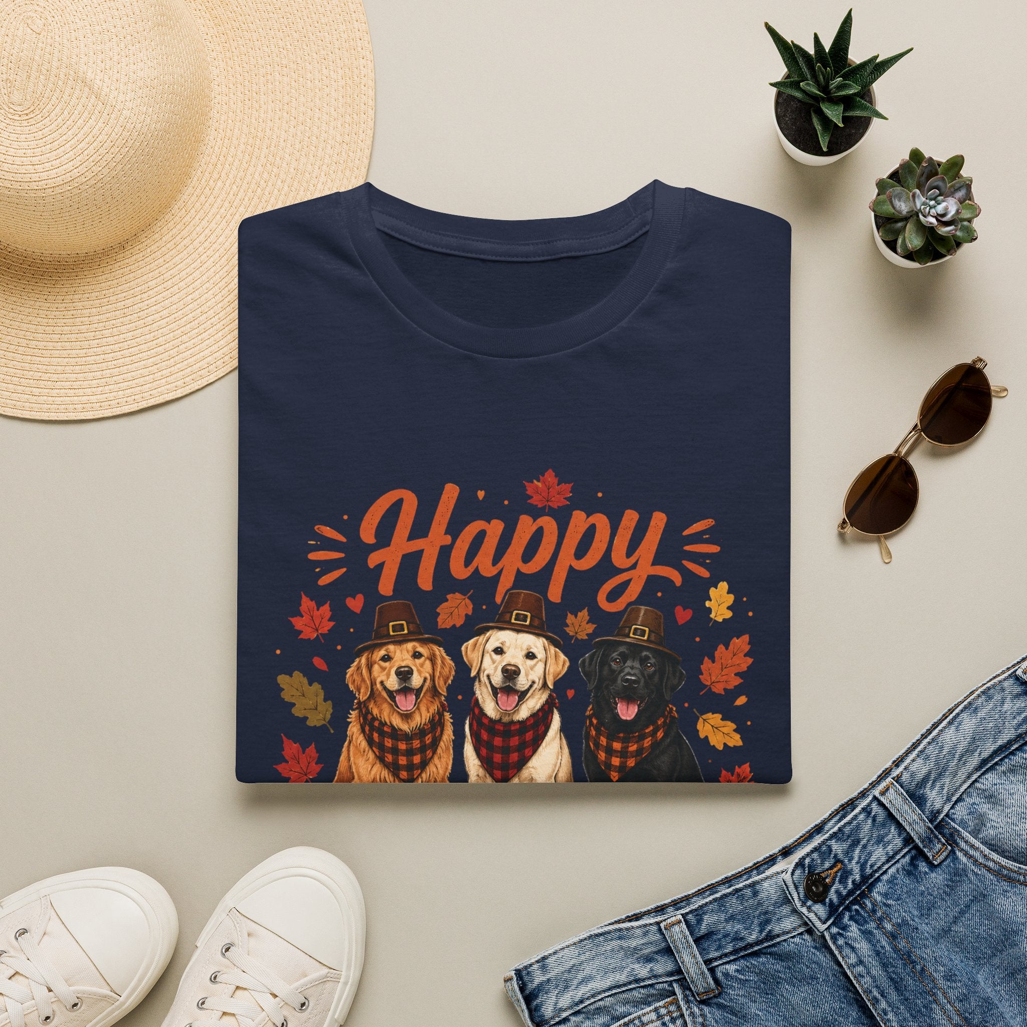 Dogsgiving T-Shirt — "Happy Dogsgiving" Thanksgiving Puppy Graphic Tee