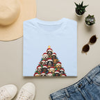 Christmas Dog Tree T-Shirt — Cute Holiday Puppies Pyramid Graphic Tee
