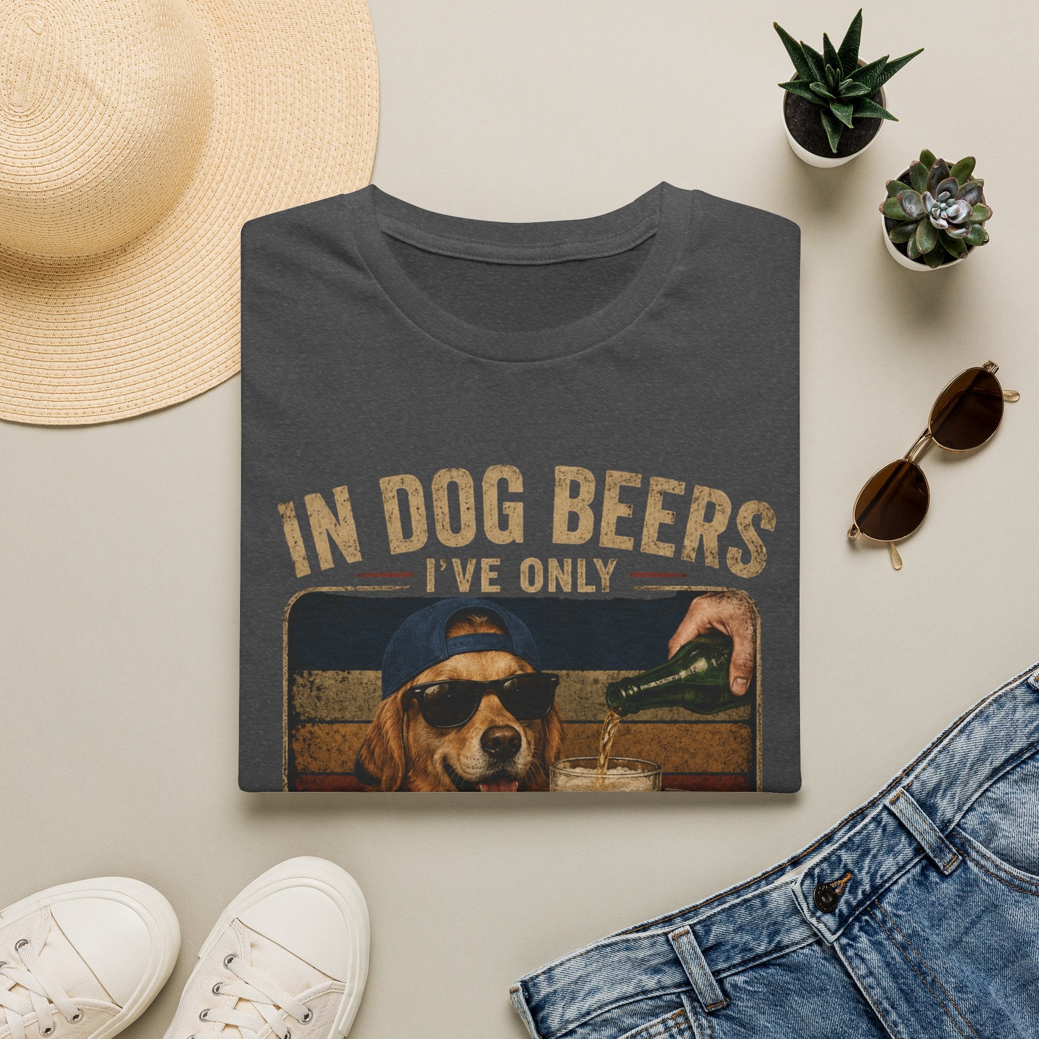 In Dog Beers I've Only Had One Funny Dog Beer Graphic Tee